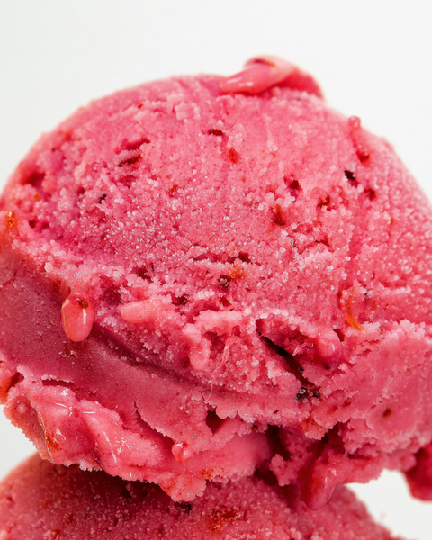 Strawberry Sorbet with Espresso Balsamic