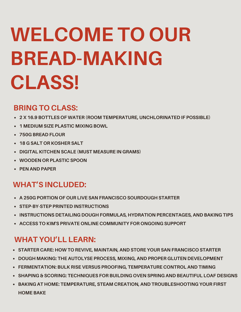 SOURDOUGH CLASS PLYMOUTH