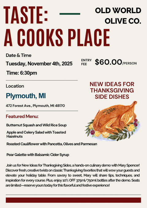Taste: A Cook's Place – New Ideas for Thanksgiving Side Dishes