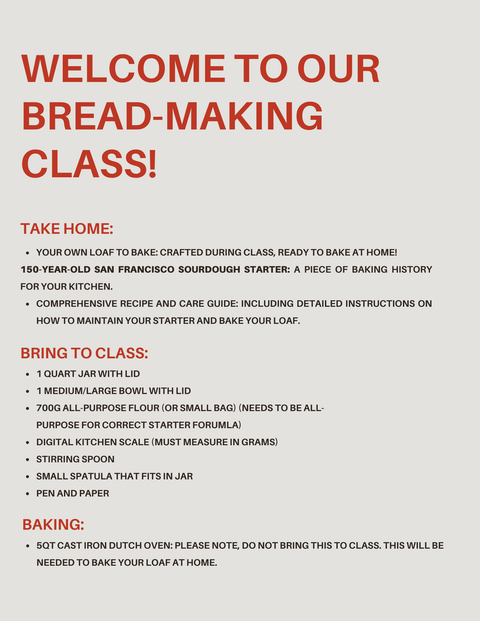 SOURDOUGH CLASS ROCKFORD- March 21st