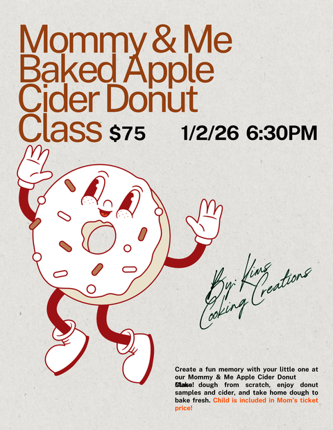 Mommy & Me Baked Apple Cider Donut Class- January 2nd