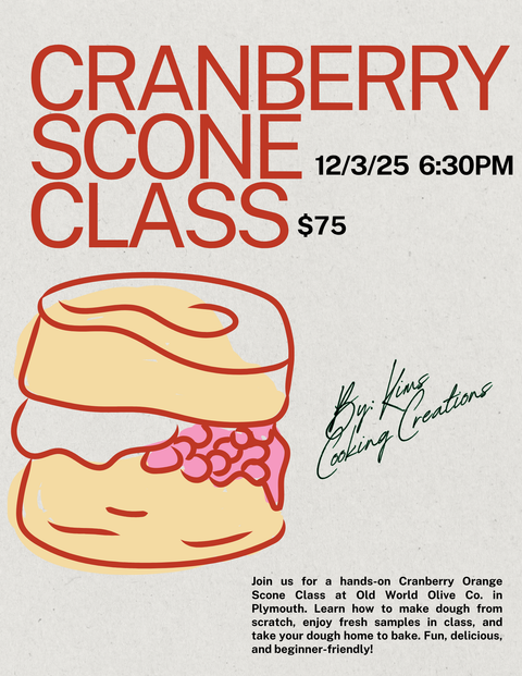 Cranberrry Scone Class- December 3rd